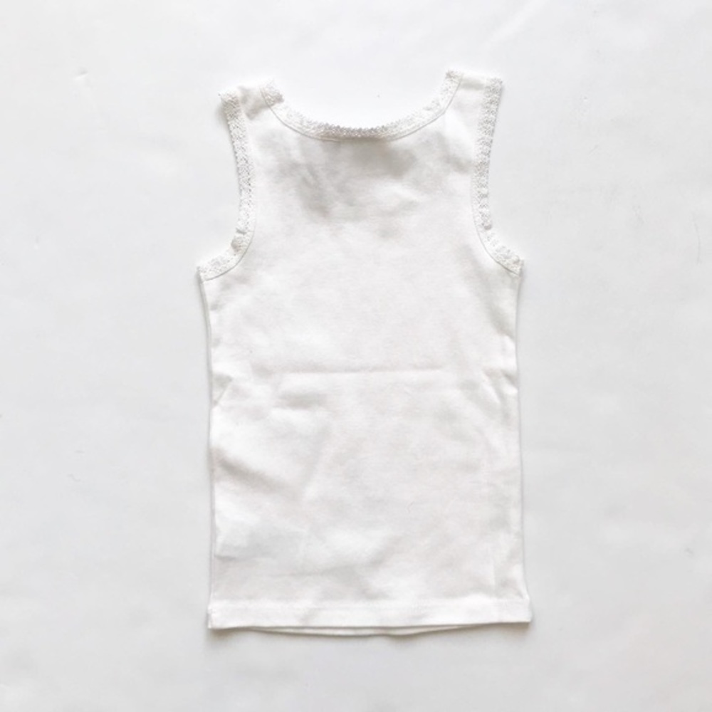 Gapkids off white lace hem tank XS(4-5T) - Picture 4 of 4